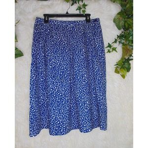 Messages | Women's Vintage Blue Skirt Eccentric Retro A Line Size 12